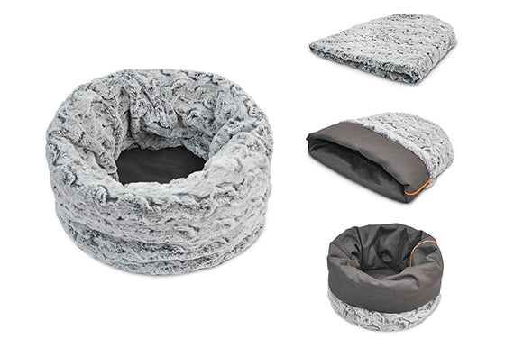 Snuggle Beds for Dogs and Cats Husky Grey