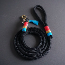 Rugged Wrist Dog Leash in LolaBarksdale Rope with Tassel 