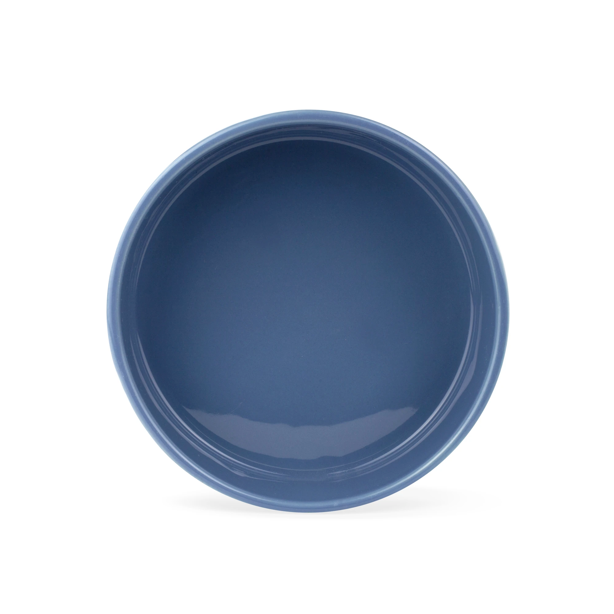 Sculpt Paw Ceramic Dog Food Water Bowl in Navy