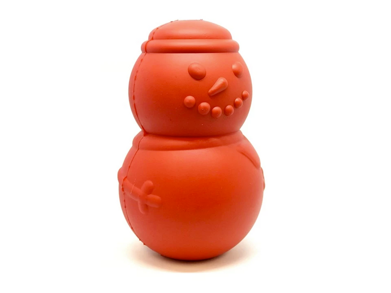 Natural Rubber Treat Dispenser Toy, Snowman