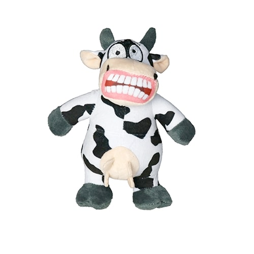 Mighty Angry Animal Dog Squeaky Toy, Angry Cow (mini and regular size)