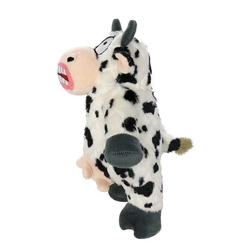 Mighty Angry Animal Dog Squeaky Toy, Angry Cow (mini and regular size)