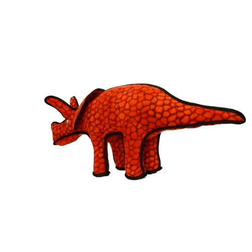 Tuffy Dinosaur Dog Tug and Fetch Toys, Triceratops