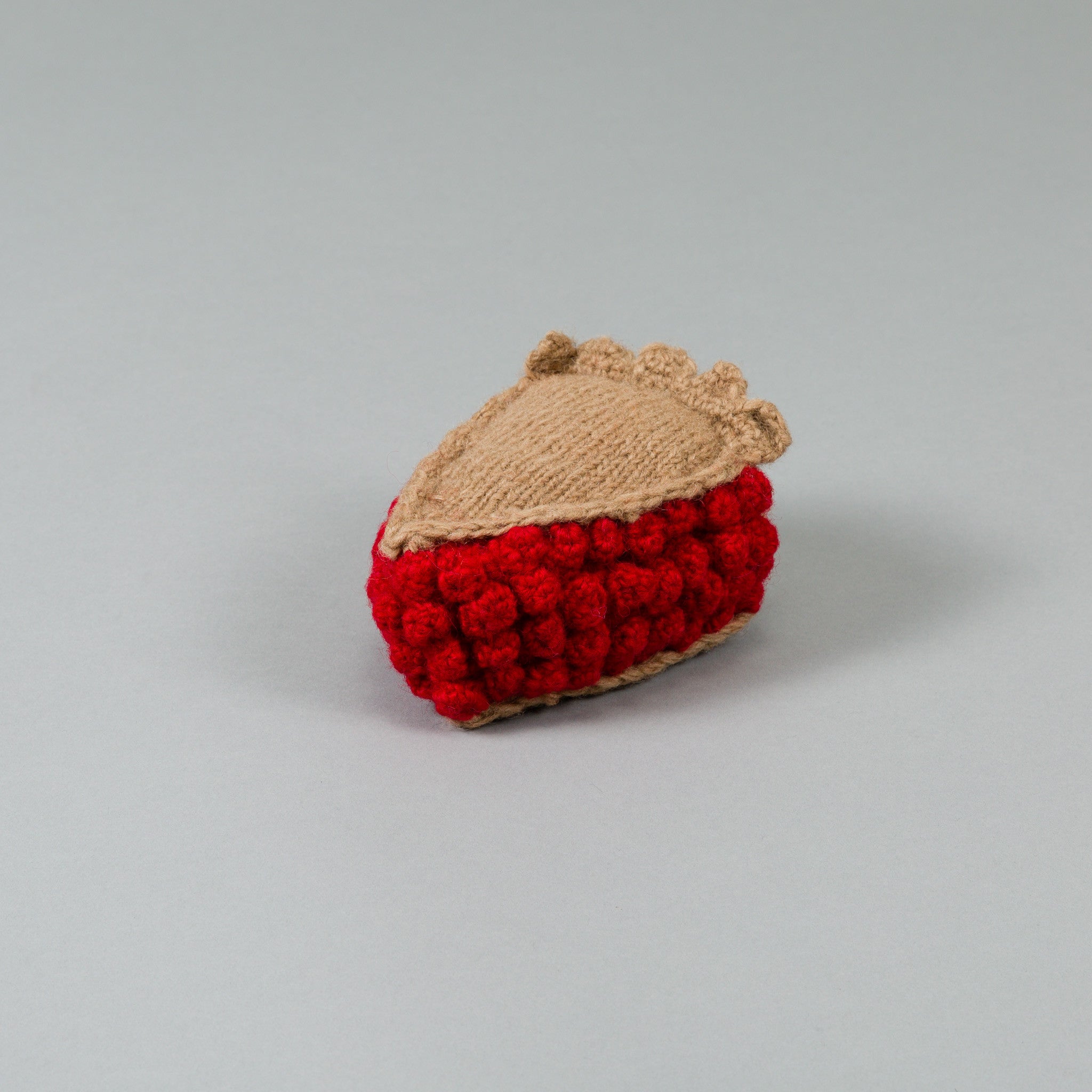 Dog Toy: Hand Knitted Cherry Pie