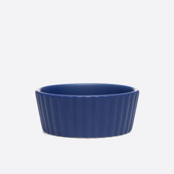 Ripple Dog Food and Water Ceramic Bowl, Royal Blue