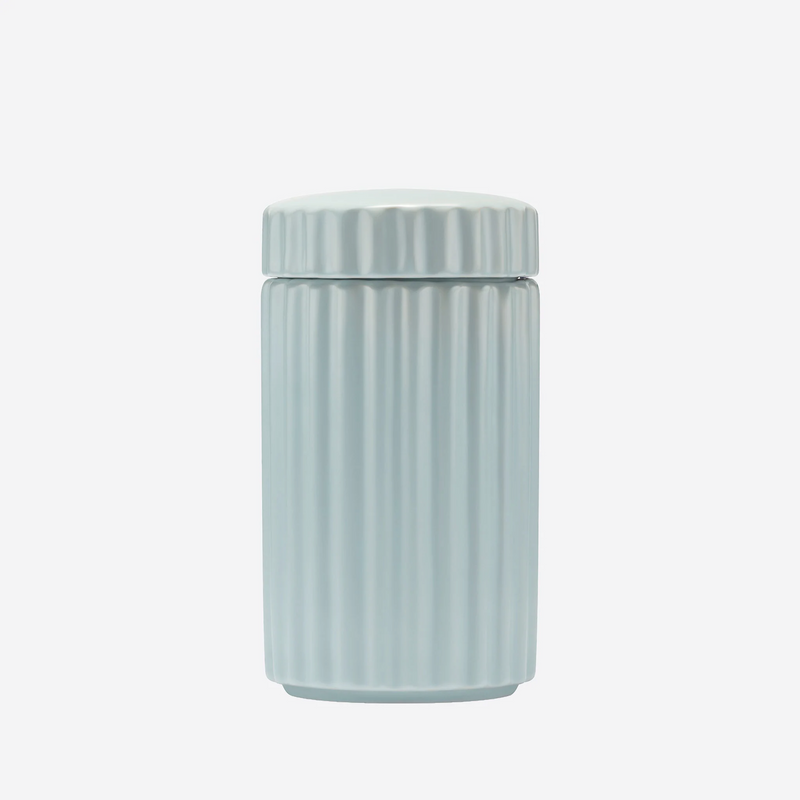 Ripple Ceramic Dog Treat Jar, Cloud