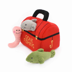 Zippy Burrow Sniff 'n Search Squeaky Dog Toy, Tackle Box