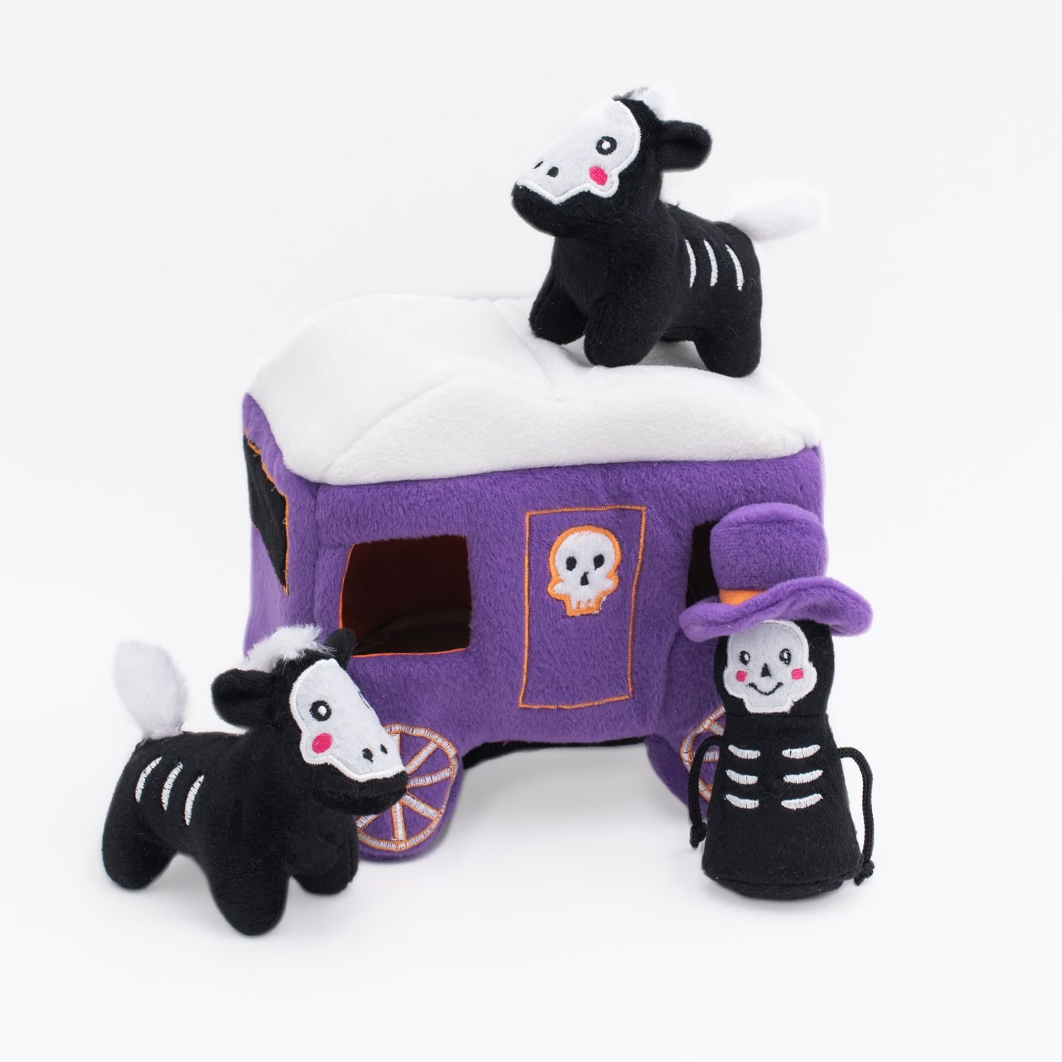 Halloween Burrow Sniff 'n Search Squeaky Dog Toy, Haunted Carriage