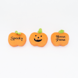 Miniz 3-Pack, Halloween Pumpkins, mini Squeaky Dog Toy
