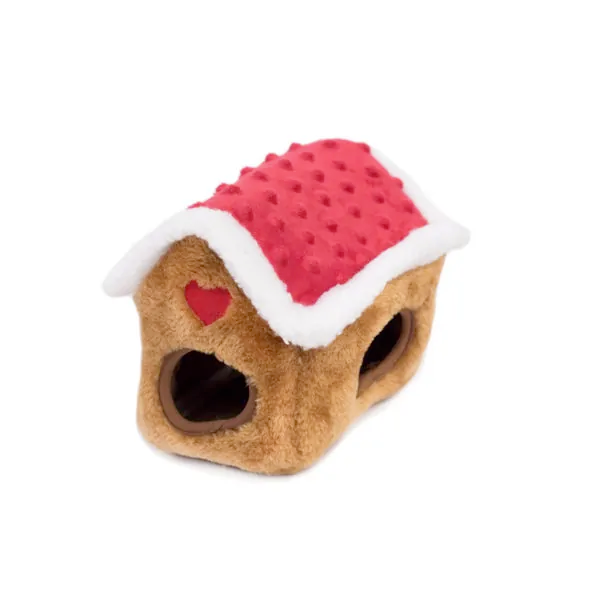 Holiday Burrow Gingerbread House, Sniff 'n Search Squeaky Dog Toy