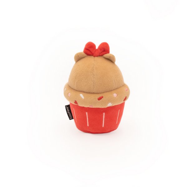 Zippy Line Friends Squeaky Dog Toy, Nom Nomz Cupcake Choco