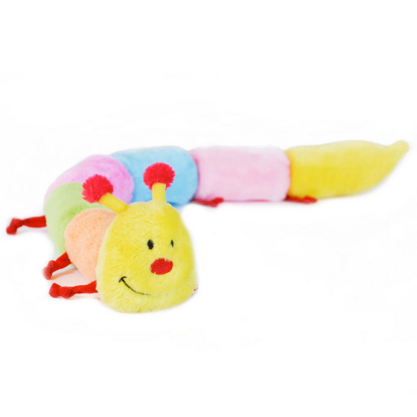 Zippy Caterpillar Squeaky Dog Toy, Deluxe