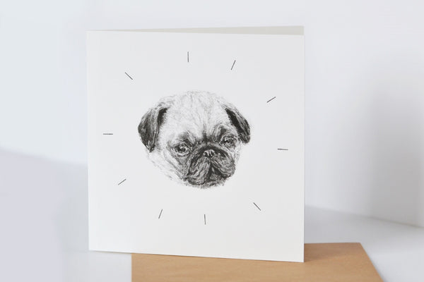 Greeting card: HelloHarriet Pug